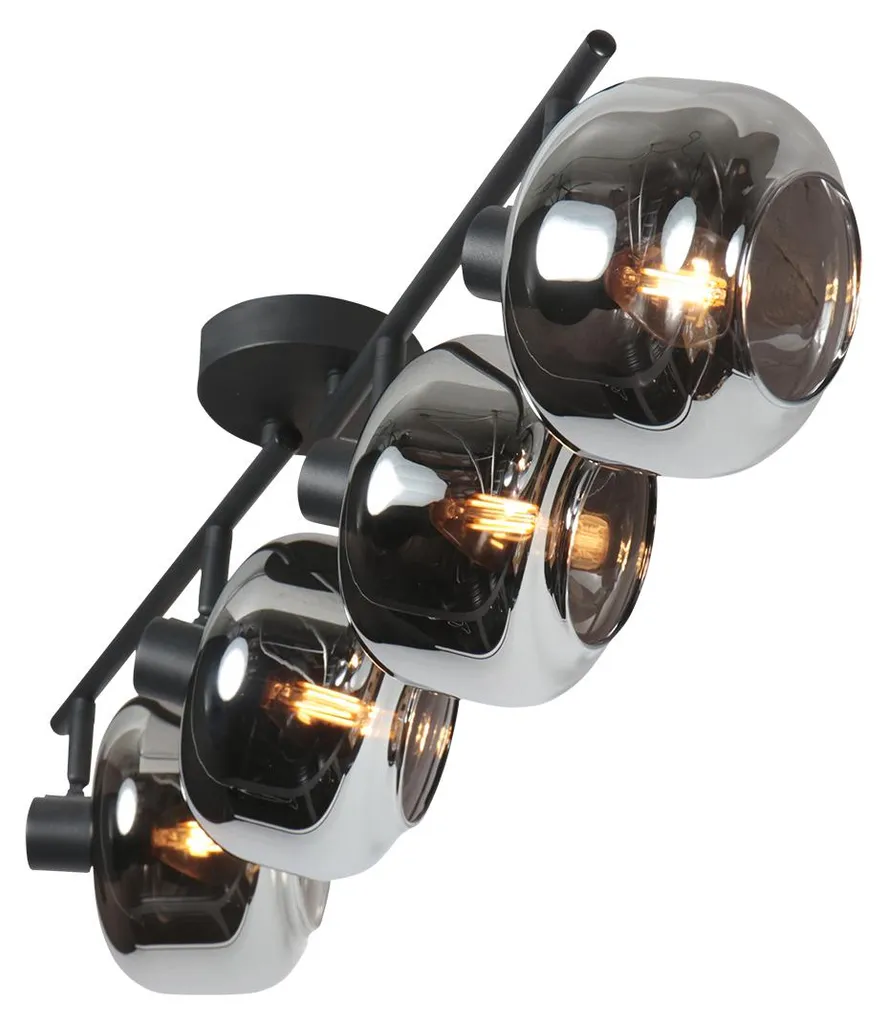 Spot Mexlite Tenebris noir et verre fumé E14, réf 4211ZW | 74 chars