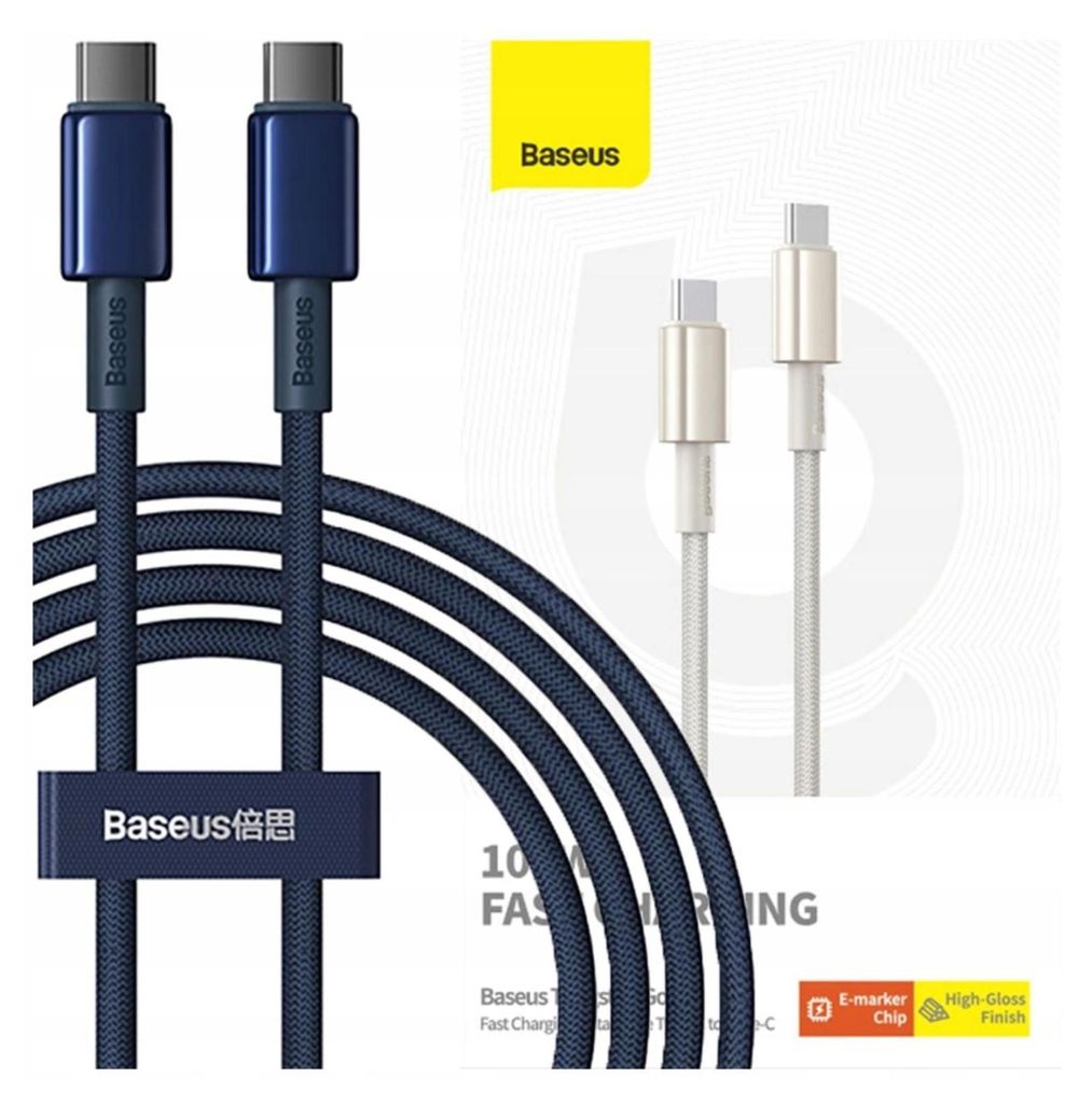 Cavo Usb-C Do Usb-C Baseus Tungsteno Oro, 100W, 2M Immagine del prodotto 