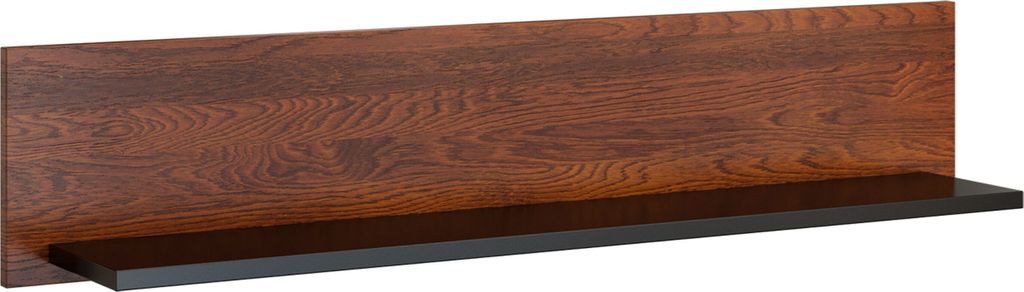 Bücherregal - 106 cm breit, Farbe: Walnuss / Schwarz