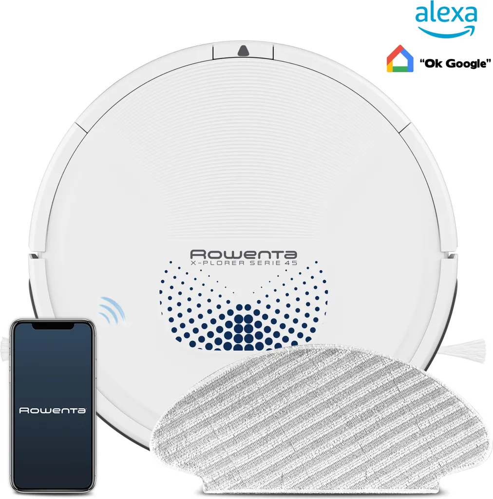 Aspirateur Robot Laveur Rowenta X-Plorer 45 RR8277 Aqua Autonome