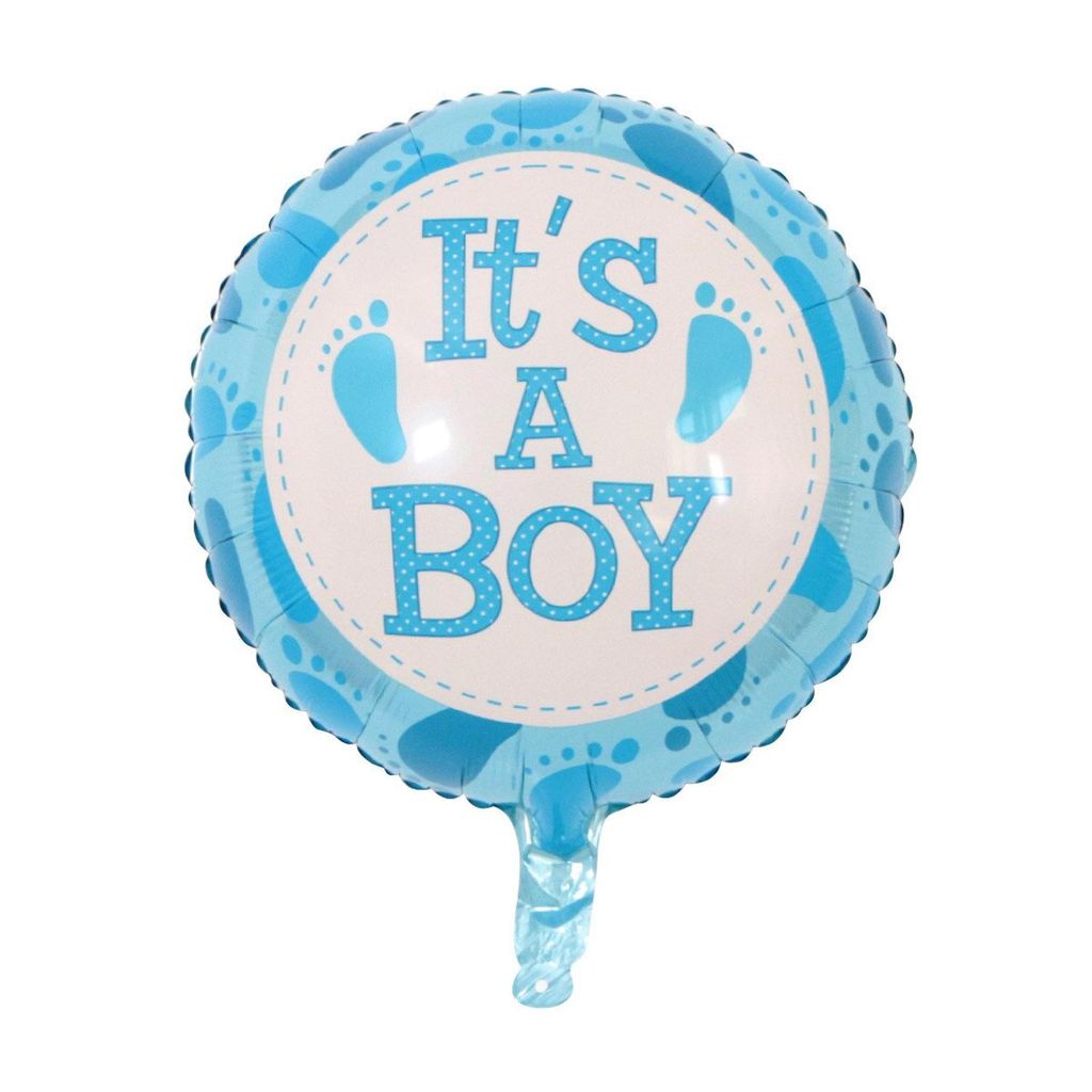 Folienballon Baby Boy, rund - È un maschietto, ca. 45 cm Immagine del prodotto 