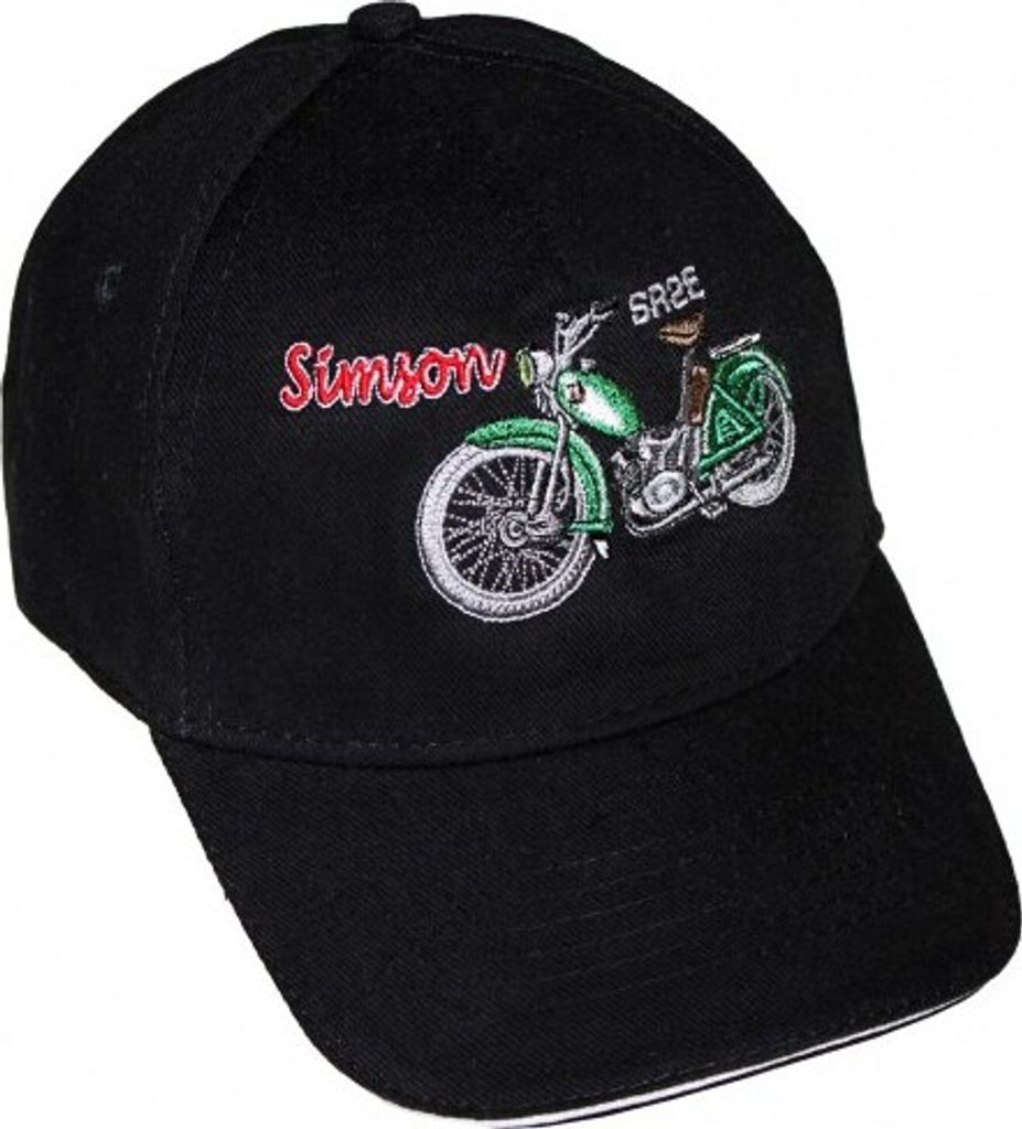 Baseballcap mit Einstickung - Moped Simson SR2E grün - Produktbild 