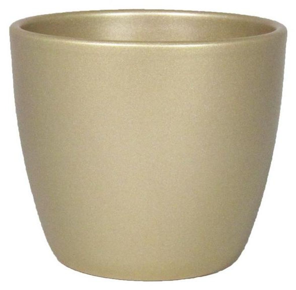 Floran Blumentopf/Pflanztopf Boule - gold - Keramik - 12 x 9,7 cm