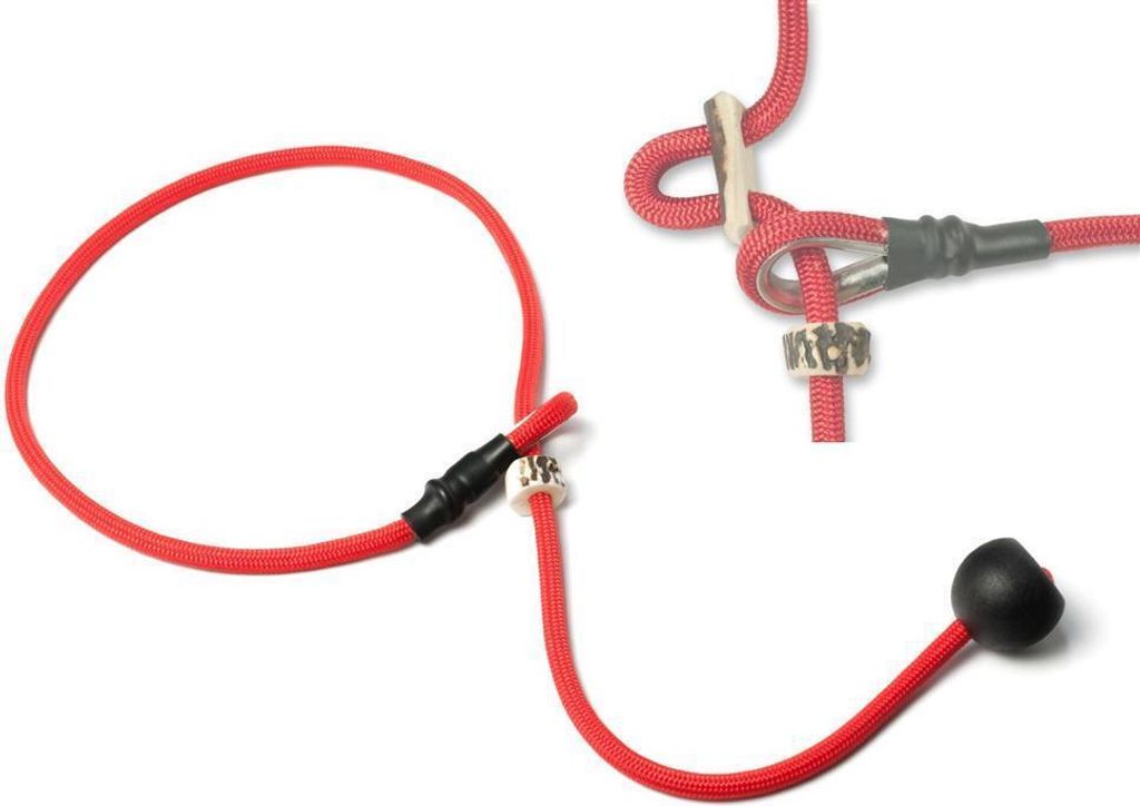 Mystique Field trial Kurzführer 6mm mit Zugbegrenzung rot 70cm