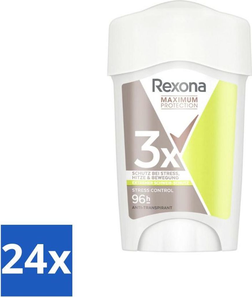 Rexona - Deodorant Stick - Maximum Protection Stress Control Dry - Gegen Stressschweiß - 45 ml - Vorteilspack - 24 Stücke