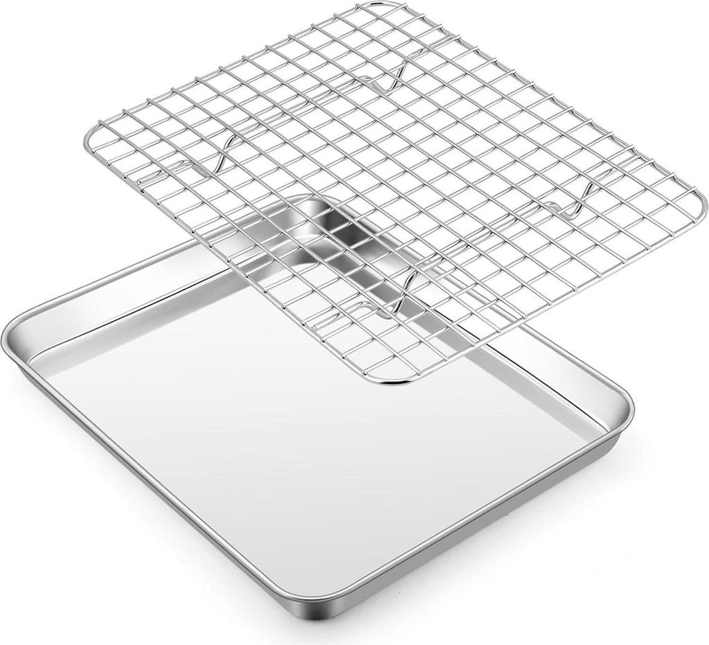 Homikit Backblech Auskühlgitter Set Edelstahl Produktbild 