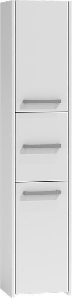 Badezimmerschrank, Regal, Säule, 3 Türen, Malwa S43, Weiss