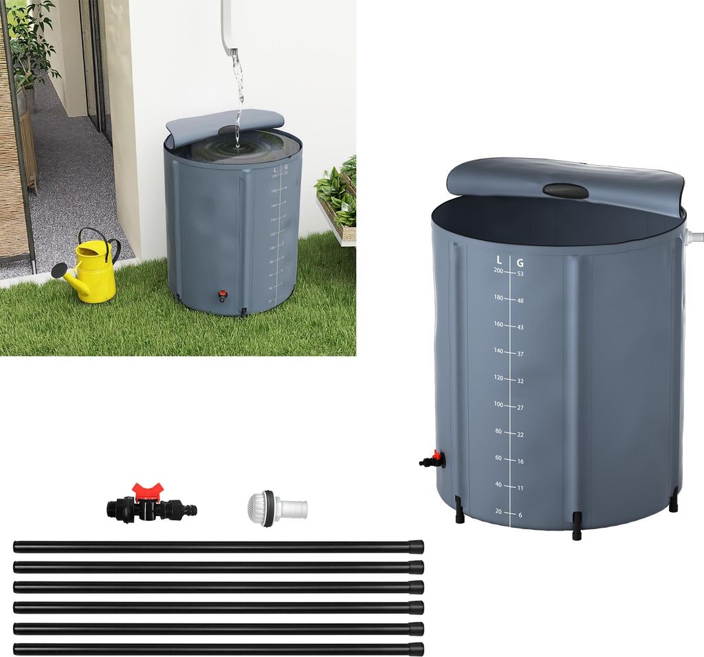 XINZI Skládací sud na dešťovou vodu – sud na dešťovou vodu, Obrázek produktu 