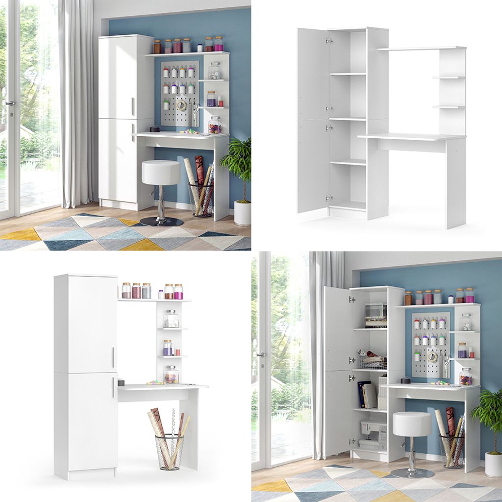 Vicco Biurko Tessa, 123 x 52 cm, Biały Zdjęcie produktu 8