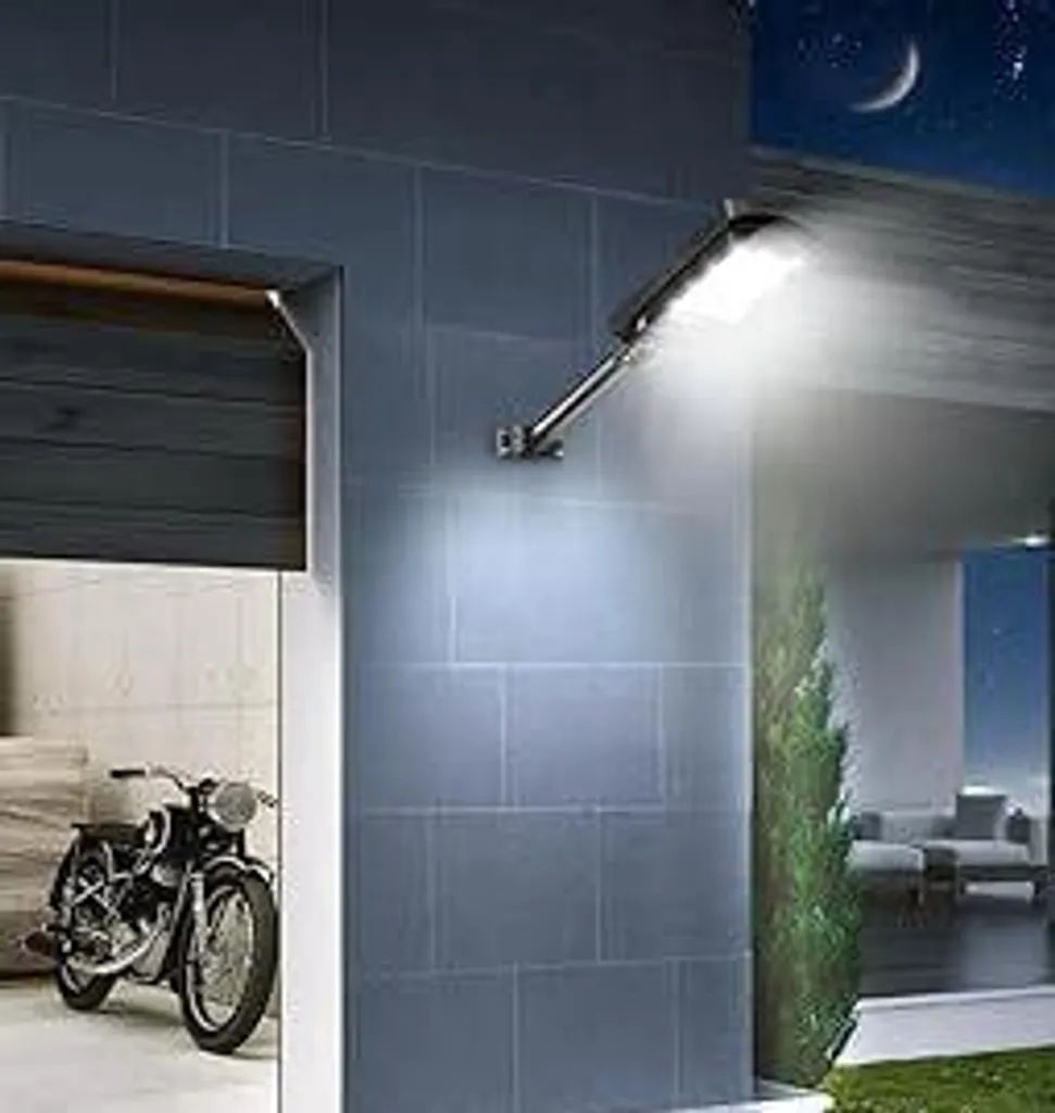 Éclairage solaire pour allée 12W 1200lm projecteur autonome facile à poser