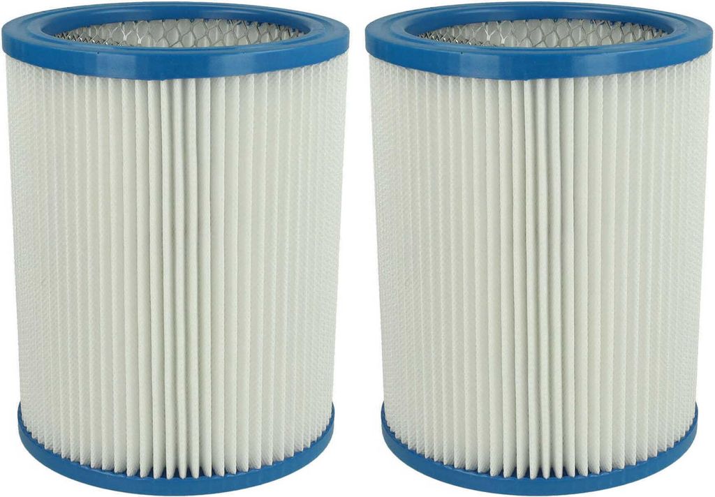 vhbw 2x Faltenfilter Ersatz für Fein 31322765009, 4014586261454 für Staubsauger - Patronenfilter Weiß Abwaschbar