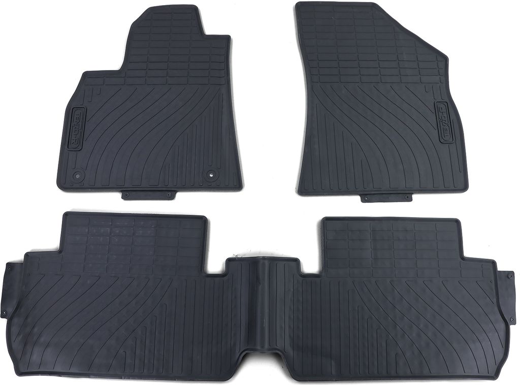 Premium Gummi Fußmatten Set 3-teilig Schwarz für Peugeot 3008 ab 09