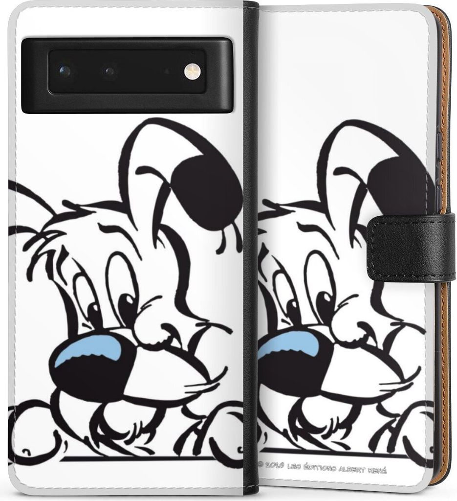 DeinDesign Klapphülle für Google Pixel 6 Handytasche Lederhülle Tasche Comic Idefix Offizielles Lizenzprodukt