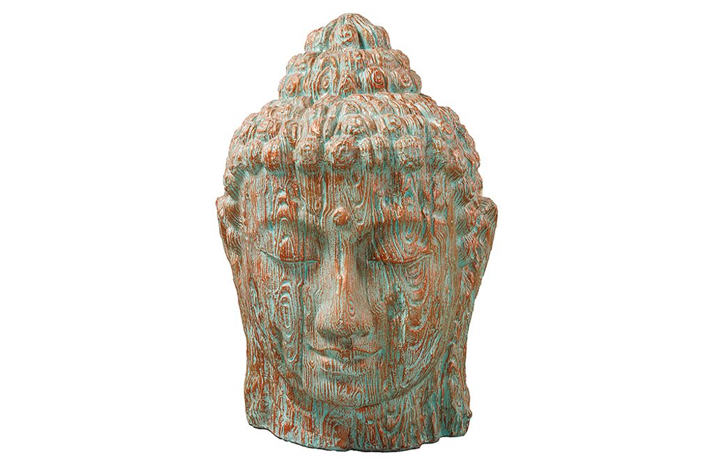 riess-ambiente Imposanter XXL Kopf BUDDHA 110cm kupfer grün Produktbild 7