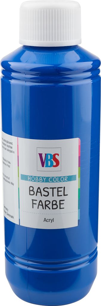 VBS Bastelfarbe 250 ml Acrylfarbe für kreative Projekte und DIY Kunst Blau