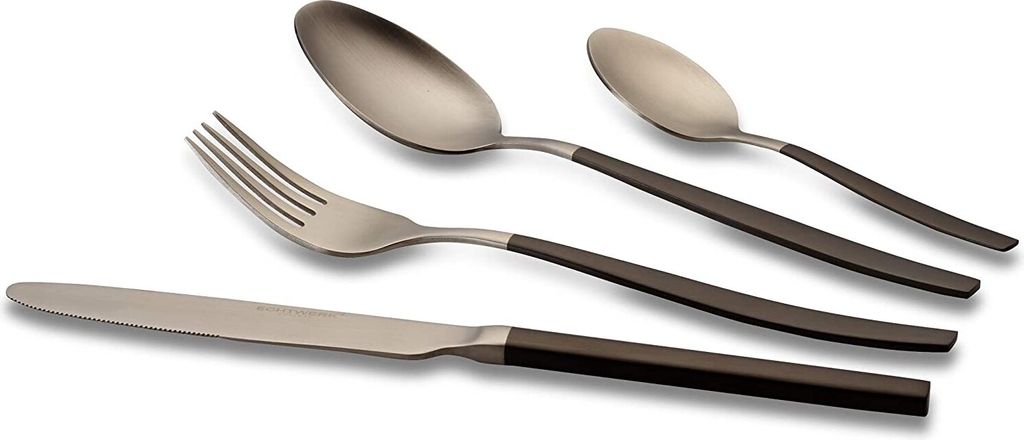 Echtwerk Tafelbesteck Positano Due 20-teilig – Bronze/Schwarz, 18/10 Edelstahl, Für 4 Personen