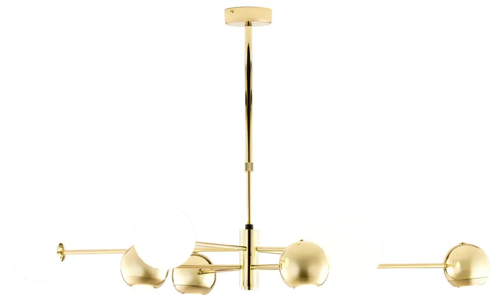 Grande Suspension pour Table de Salle à Manger MOKA - 8 Spots GU10 Dorés