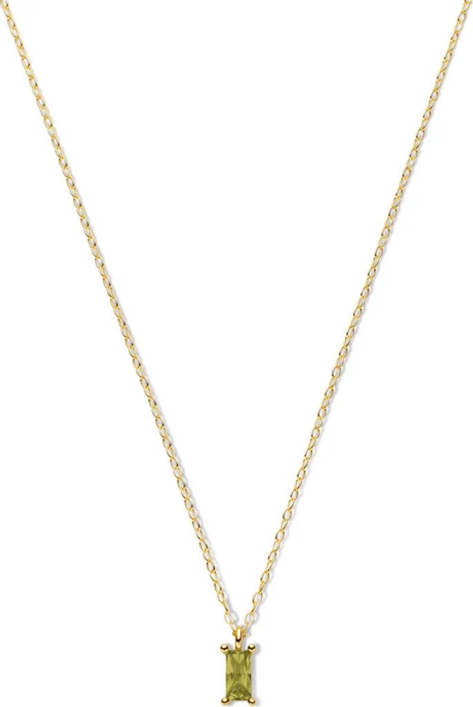 Girocollo Donna New Bling in Argento 925 Dorato con Zircone Rettangolo