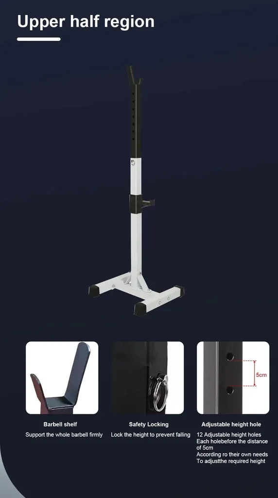 Support de Musculation Réglable 14 Positions Charge Max 200kg Vert - 3