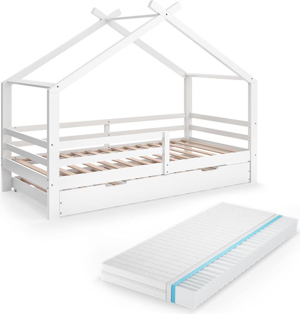 Letto montessori bambini Vitalispa Luni Bianco 200 x 90 cm Immagine del prodotto 