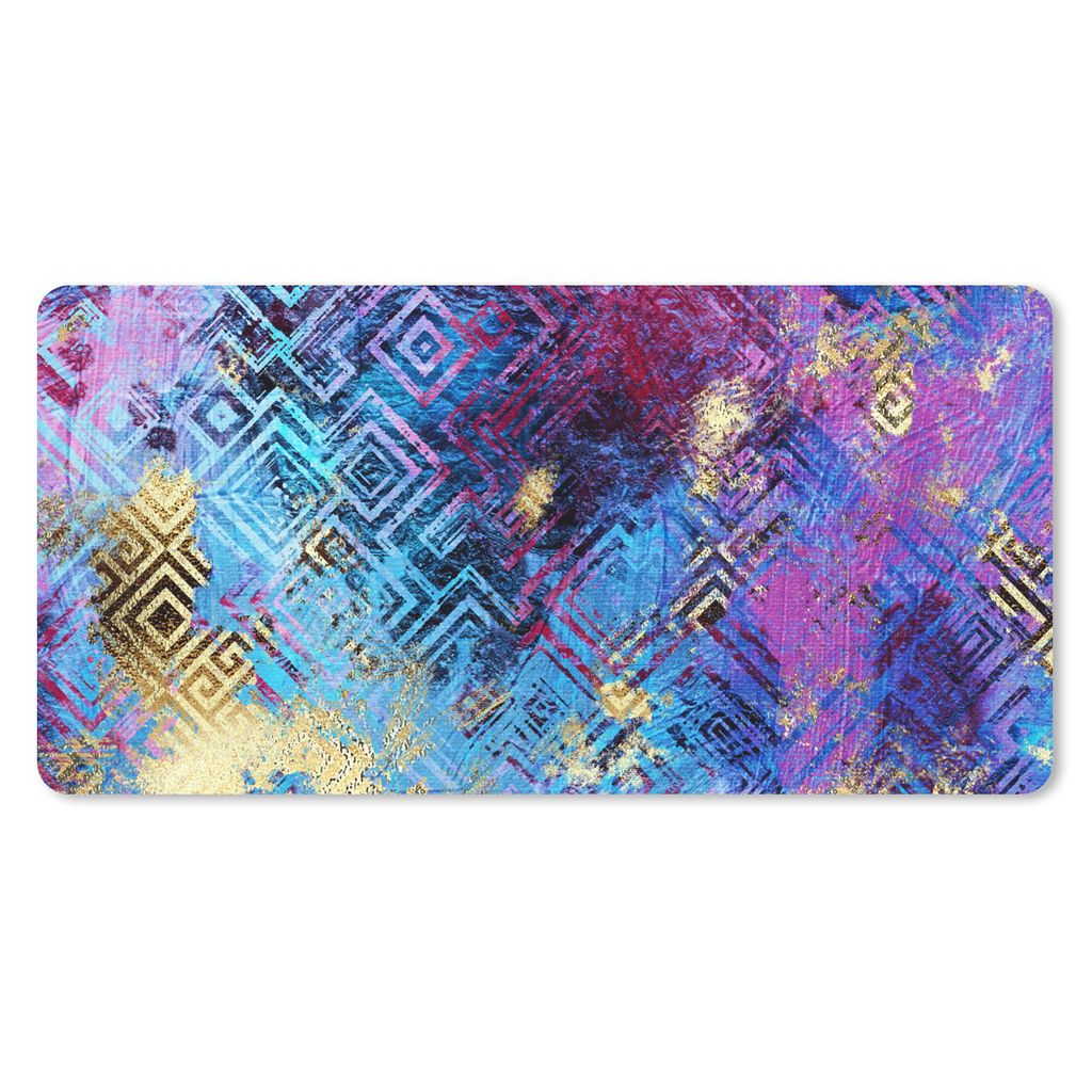 MuchoWow Mauspad Mousepad Marmor - Farbe - Geometrische Formen 60x30 cm - Mousepads - Maus Mat - Pad - Mausunterlage - Nachhaltig