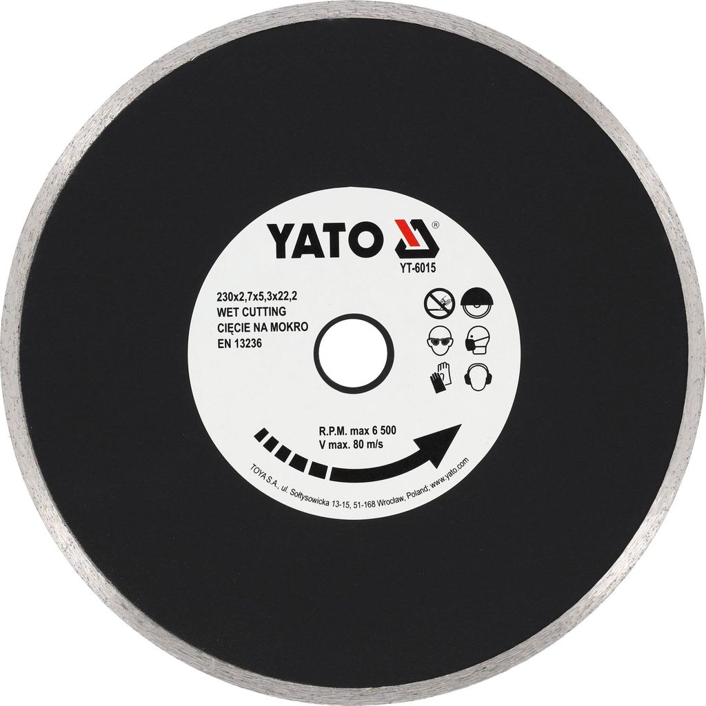Yato yt-6015 kotouc diamantovy celoobvodovy - en 230mm