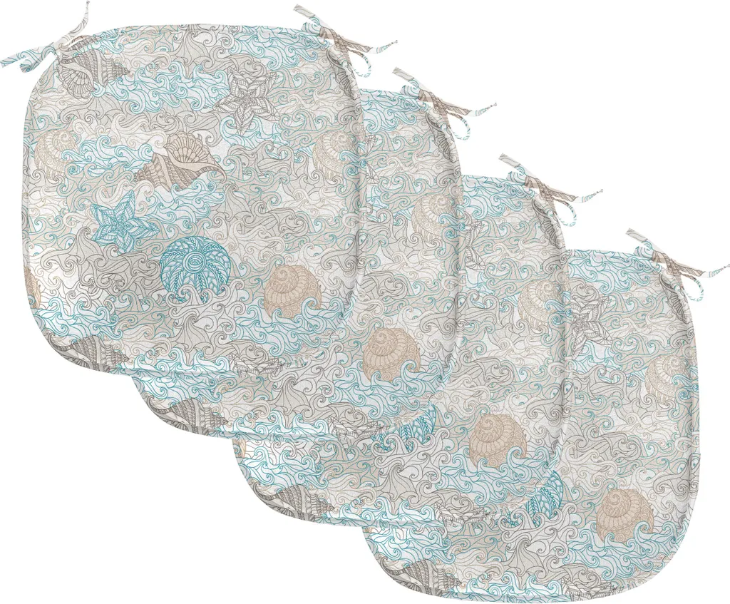 Coussins de Chaise pour Cuisine et Salle à Manger 40x40 cm Lot de 4
