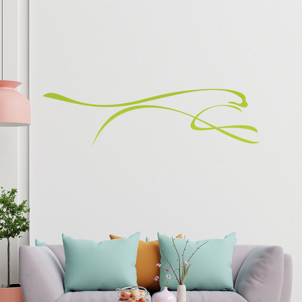 Raubkatze Linien Wandtattoo in 6 Größen - Wandaufkleber Wall Sticker - Dekoration, Küche, Wohnzimmer, Schlafzimmer, Badezimmer