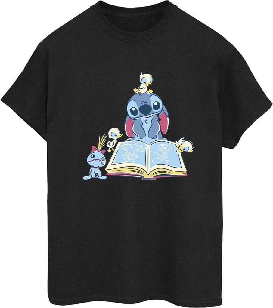 Disney - "Reading Reading A Book" T-Shirt für Damen BI30078 (XL) (Schwarz)