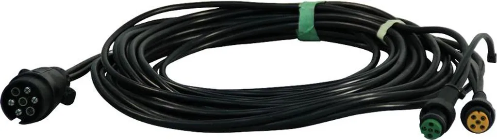 Câble Aspock 5,0m à Connecteur Baïonnette Jaune et Vert 5 pôles