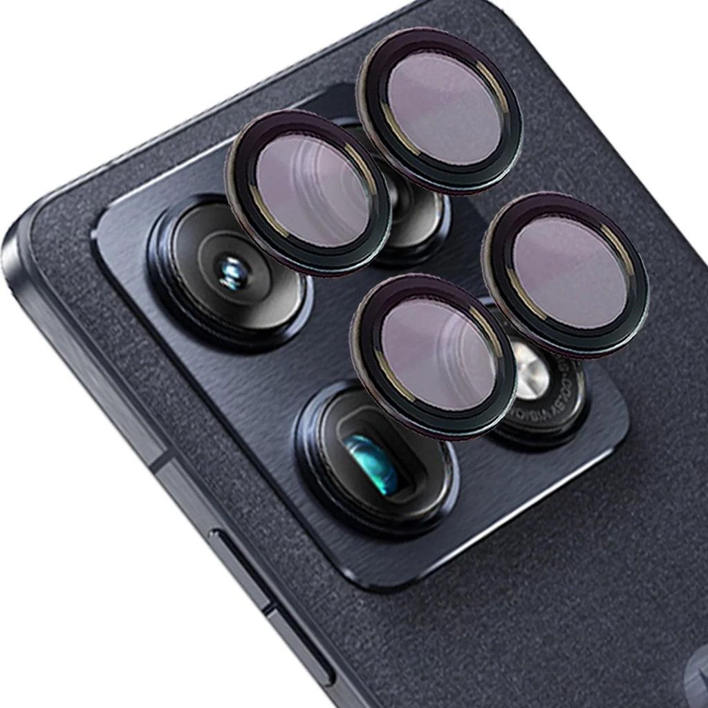 Glas für die Kamera für Motorola Signature, Bizon Glass Snap Lens, 1 Set, Schwarzer Rahmen
