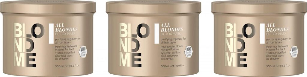 BlondMe All Blondes Detox Maske 3x500 ml