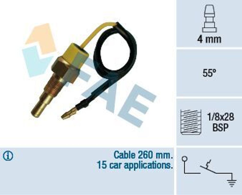 Temperaturschalter, Kühlmittelwarnlampe FAE 35790