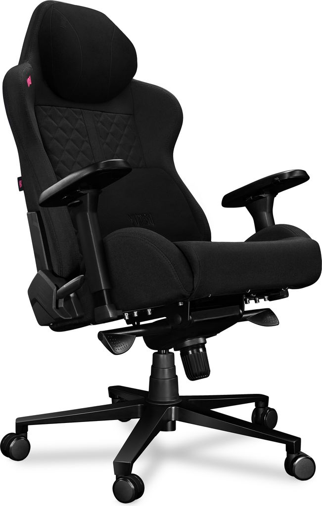 YUMISU Gaming Stuhl Bürostuhl 2050 Magnetic Höhenverstellbar bis 150kg Belastbar Rückenlehne und Sitz aus Kaltschaum Schwarz Stoff