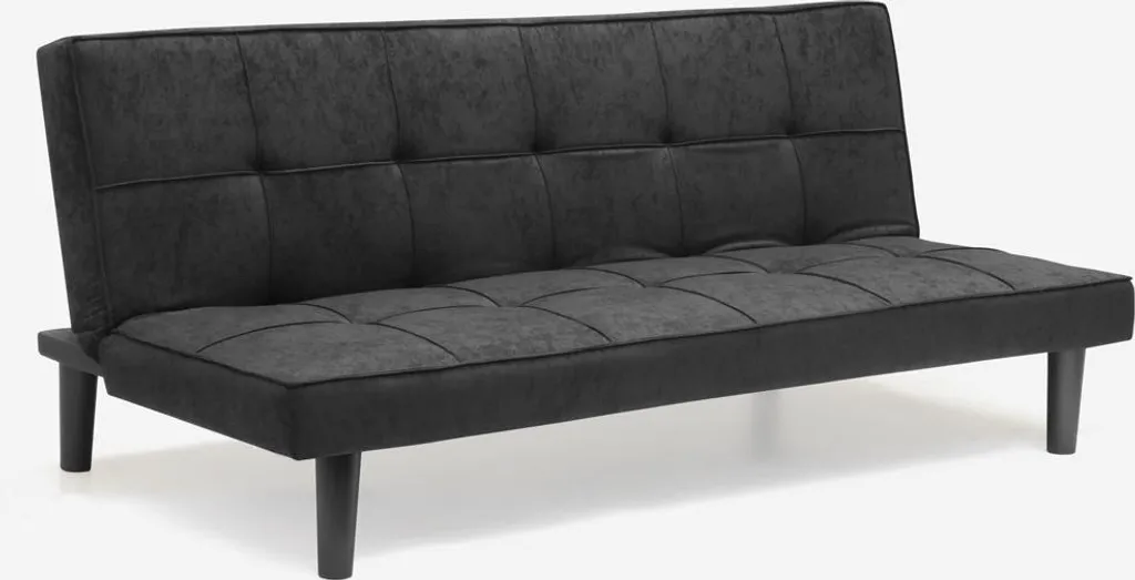 Canapé convertible Giada Dark 2 places : gagnez de la place avec style