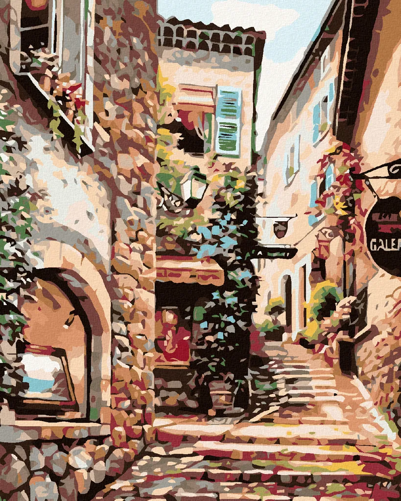 Zuty - Pittura con diamanti - ANTICA CITTADINA, 40x50 cm, tela tesa su telaio