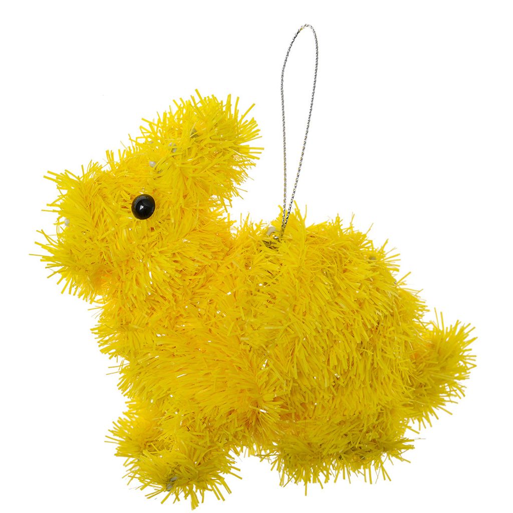 Clayre & Eef Anhänger Kaninchen 14 cm Gelb Kunststoff