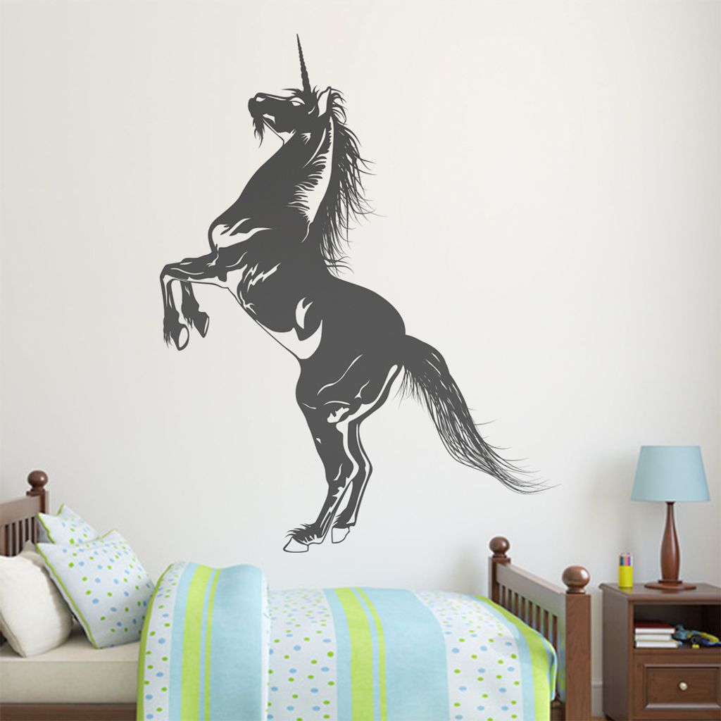 KIWISTAR Einhorn Pferd Hengst Märchen Fantasy Wandtattoo in 6 Größen - Wandaufkleber Wall Sticker - Dekoration, Küche, Wohnzimmer, Schlafzimmer...