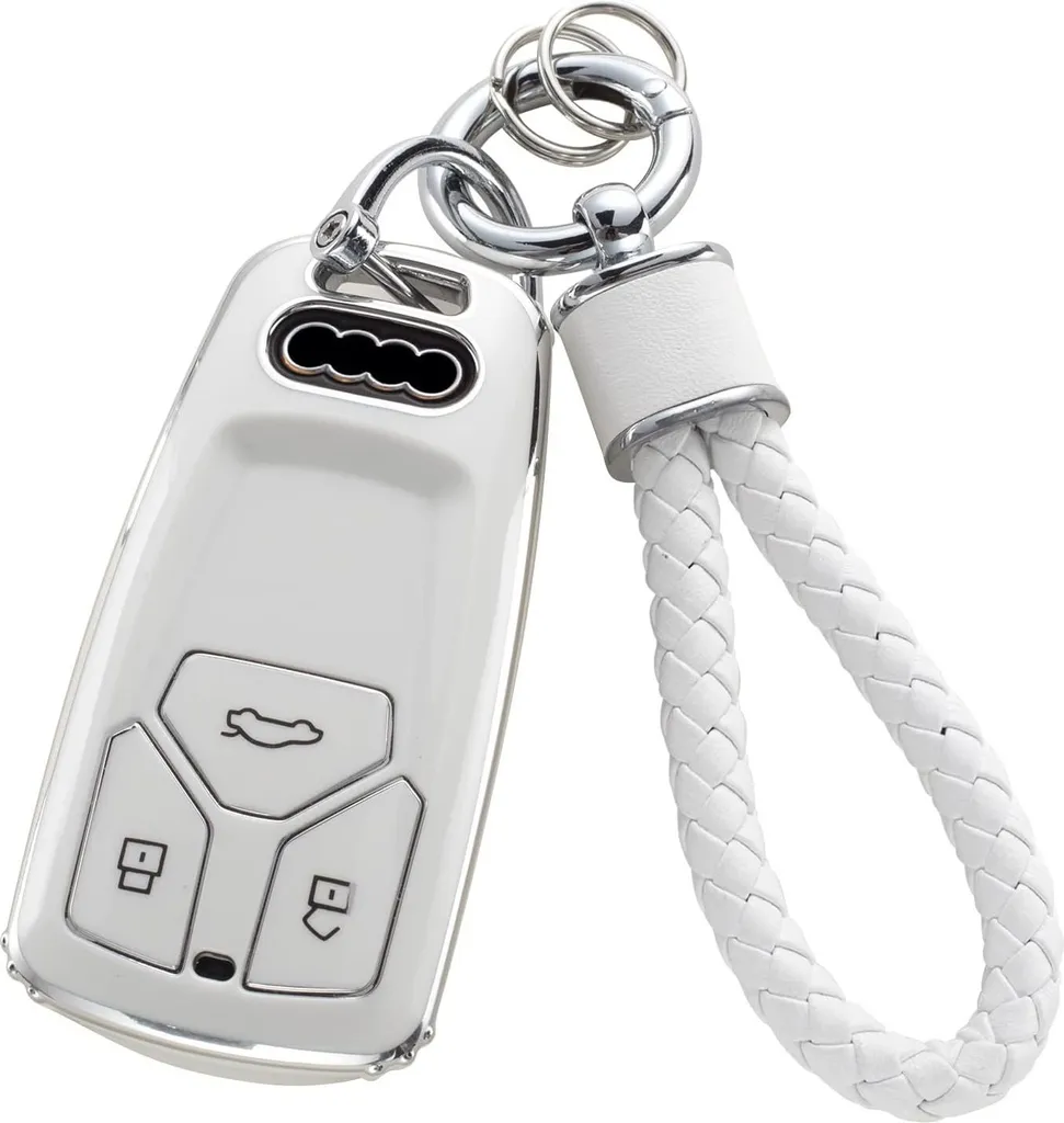 Custodia Lusso Chiave Audi B: Accessorio Pelle-TPU con Portachiavi