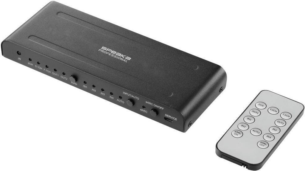 SpeaKa Professional SP-HDA-550 4 Port HDMI-Switch UHD 4K @ 60 Hz