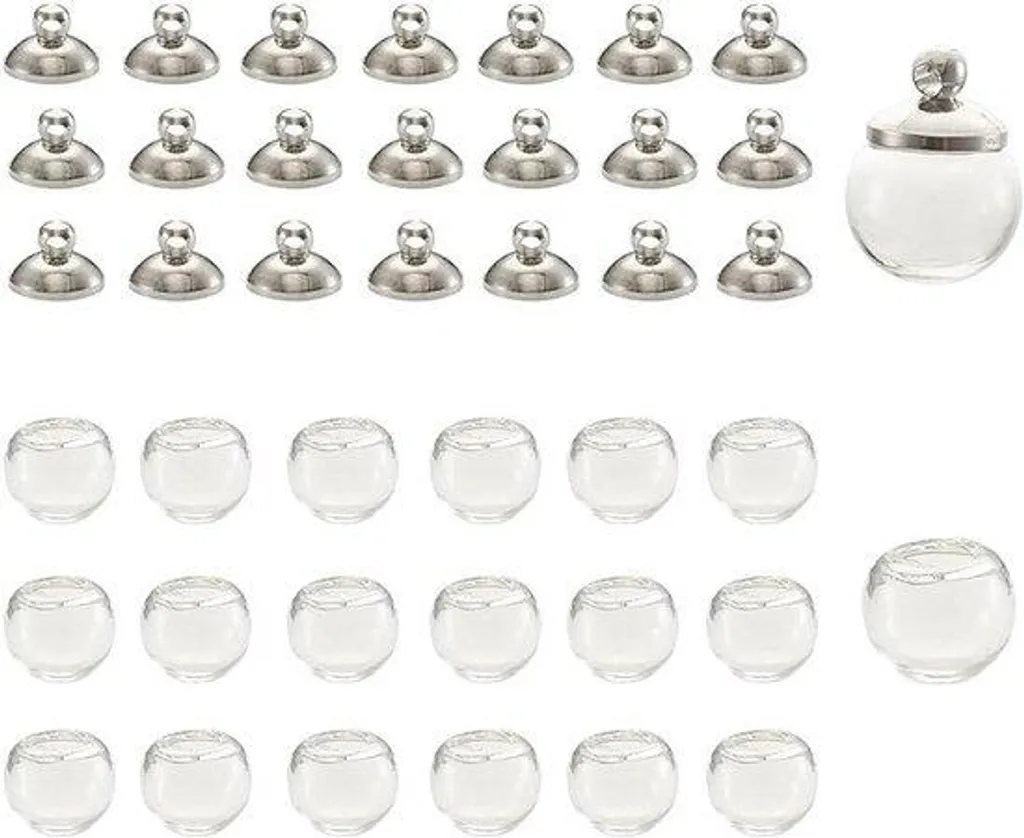 Fioles en verre de 18mm pour pendentif et création de bijoux faits main