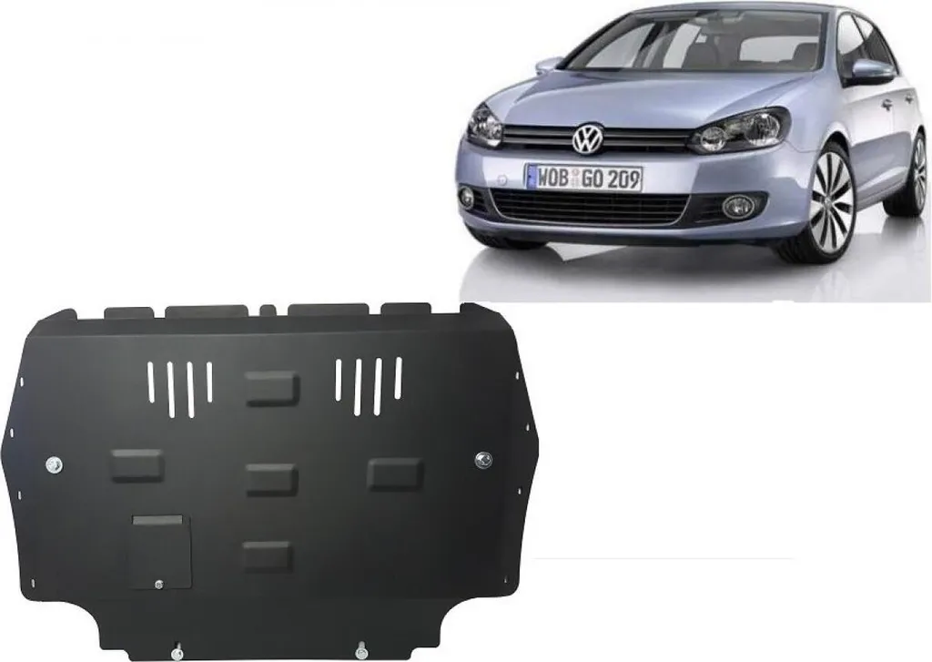 Plaque de protection sous moteur pour VW Golf 6 - Idéal routes abîmées