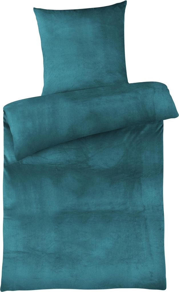 Cashmere Touch Bettwäsche 135x200 cm Warme Winter Bettwäsche Petrol