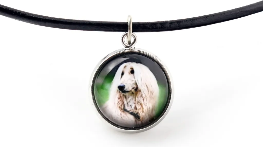 Levriero afgano, Afghano - Gioielli con la tua foto - Scatola, collana e set di orecchini, prodotti personalizzati del marchio Art-Dog. - 3
