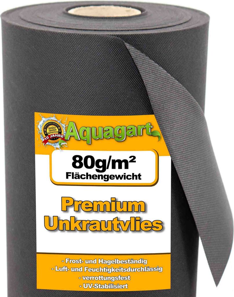 133m² Gartenvlies Unkrautvlies Mulchvlies 80g 1,4m br.