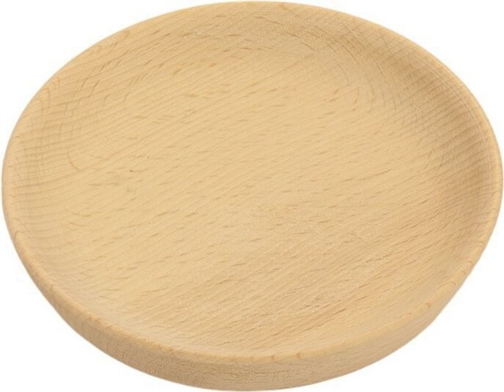 Kleiner Holz Teller 11 cm geölt für Kinder zum Spielen Produktbild 