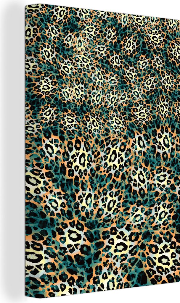 OneMillionCanvasses - Leinwandbilder - 90x140 cm, Leopard - Design - Mantel, Wandbilder Kunstdruck Wanddekoration - Wandschmucke - Schlafzimmer