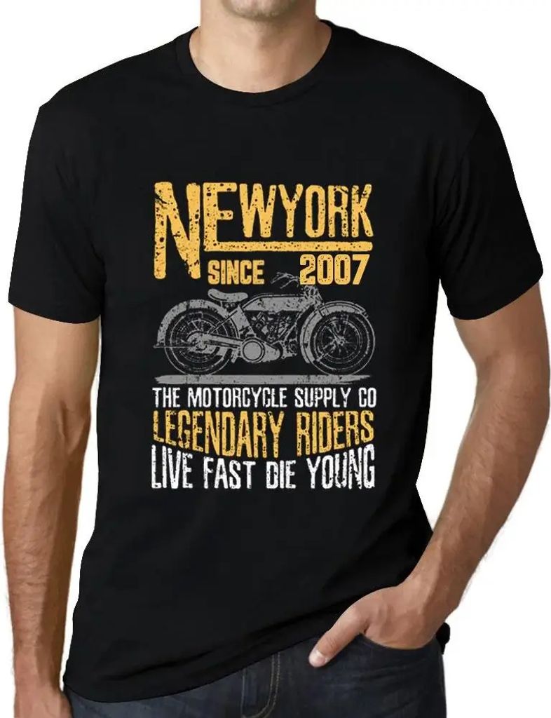 Herren Grafik T-Shirt Motorradlegende seit 2007 – Motorcycle Legendary Riders Since 2007 – Geschenk 17. Geburtstag Jahrestag 17 Jahre Jubiläum 17