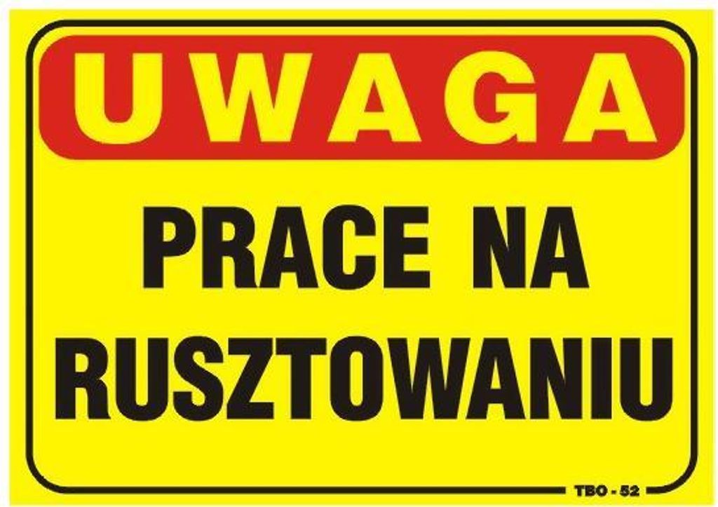 Brett 35*25Cm Achtung! Arbeiten Auf Gerüsten - Tab T014