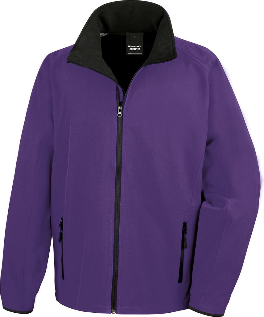 Result Core - Softshelljacke Zum Bedrucken für Herren PC7178 (XXL) (Violett/Schwarz)